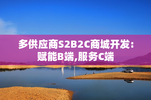 多供应商S2B2C商城开发:赋能B端,服务C端