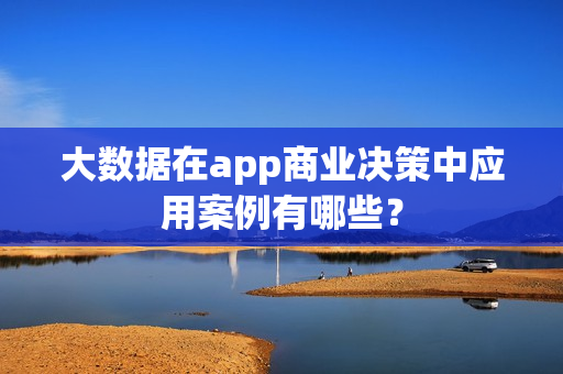 大数据在app商业决策中应用案例有哪些？