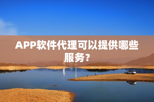 APP软件代理可以提供哪些服务？