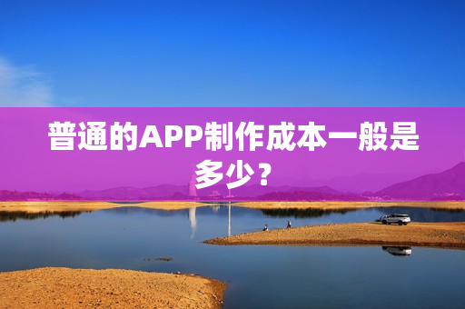 普通的APP制作成本一般是多少？