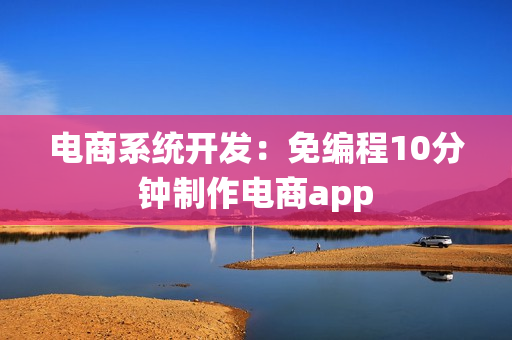 电商系统开发:免编程10分钟制作电商app 电商系统开发:免编程10分钟制作电商app