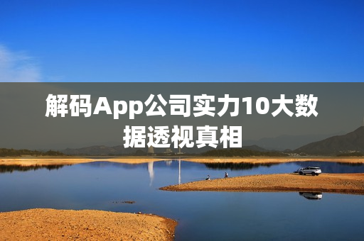 解码App公司实力10大数据透视真相