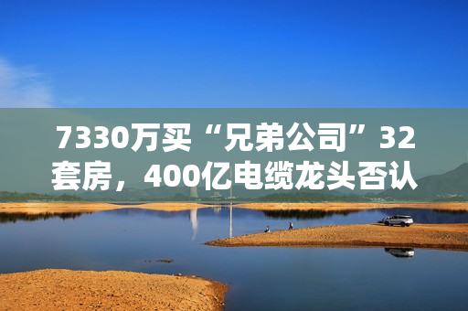 7330万买“兄弟公司”32套房，400亿电缆龙头否认利益输送