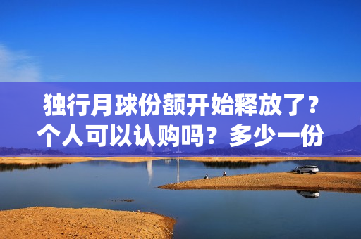 独行月球份额开始释放了？个人可以认购吗？多少一份？成本多少？(独行月球演员表)