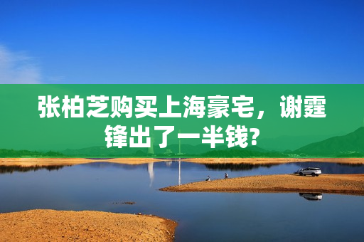 张柏芝购买上海豪宅，谢霆锋出了一半钱?