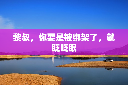 黎叔，你要是被绑架了，就眨眨眼