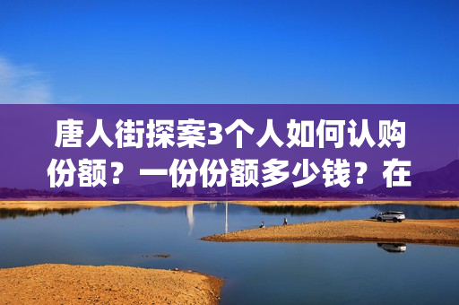 唐人街探案3个人如何认购份额？一份份额多少钱？在哪投(唐人街探案几个人)