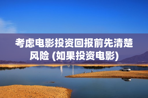 考虑电影投资回报前先清楚风险 (如果投资电影)