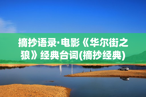 摘抄语录·电影《华尔街之狼》经典台词(摘抄经典)