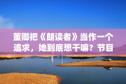 董卿把《朗读者》当作一个追求，她到底想干嘛？节目分析(朗读者董卿视频)