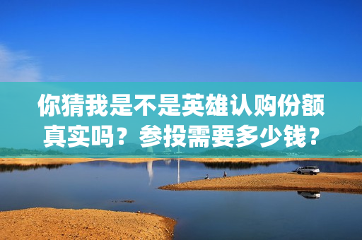 你猜我是不是英雄认购份额真实吗？参投需要多少钱？(你猜我是不是英雄剧情介绍)