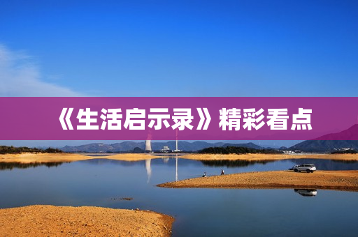 《生活启示录》精彩看点