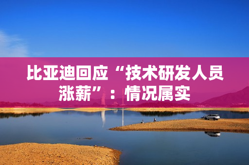 比亚迪回应“技术研发人员涨薪”：情况属实