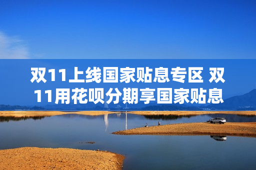 双11上线国家贴息专区 双11用花呗分期享国家贴息