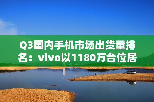 Q3国内手机市场出货量排名：vivo以1180万台位居第一