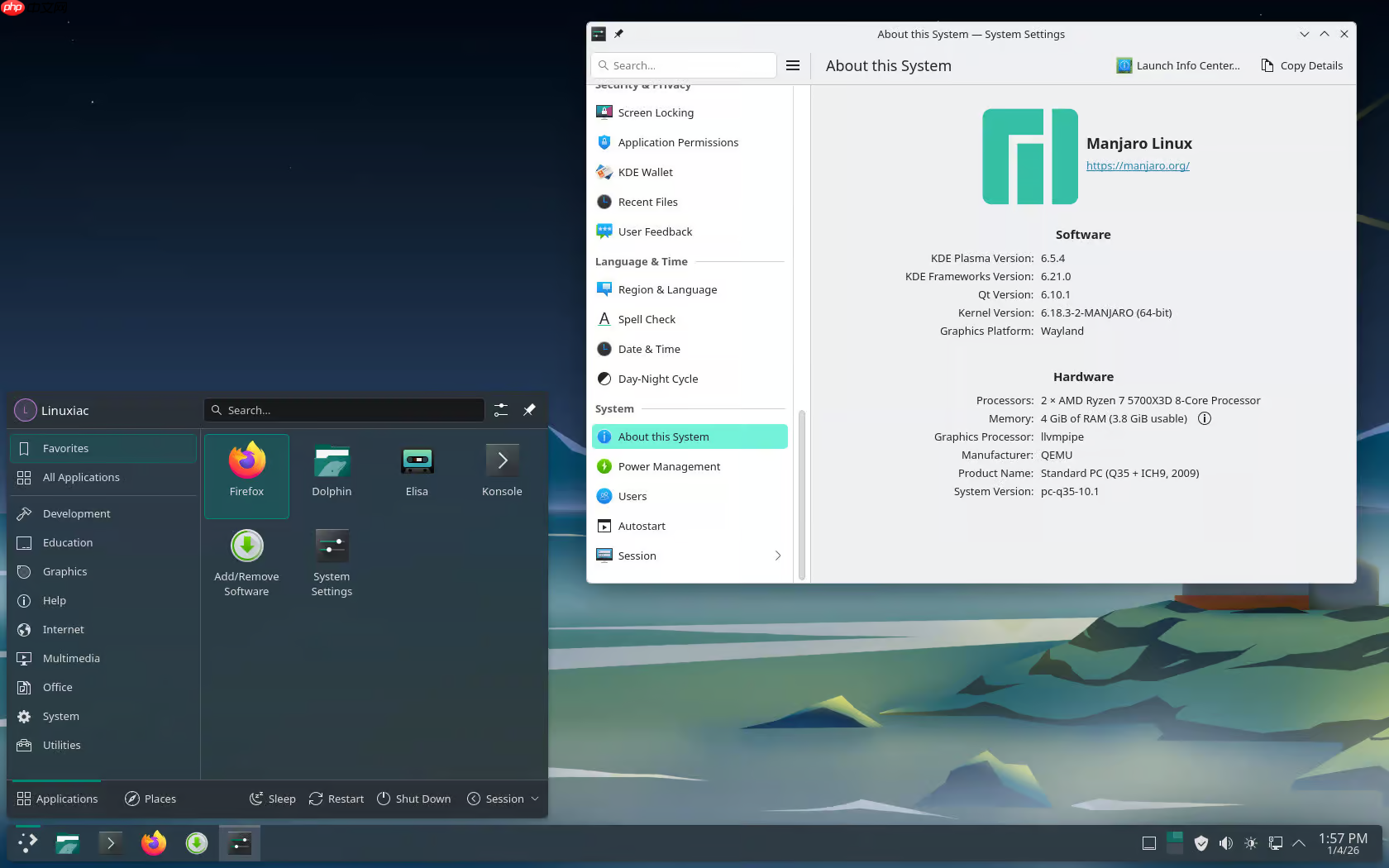 Manjaro Linux 26.0 正式发布:默认使用 Wayland、搭载 Linux 6.18 LTS 内核