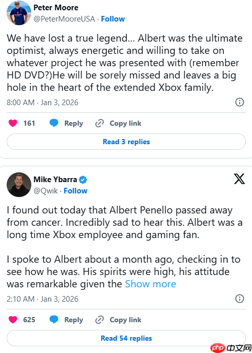 微软Xbox元老Albert Penello逝世！多位行业大佬发文缅怀