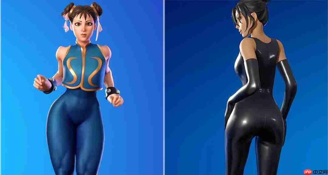 《堡垒之夜》性感翘臀皮肤对比：天然身材VS整形