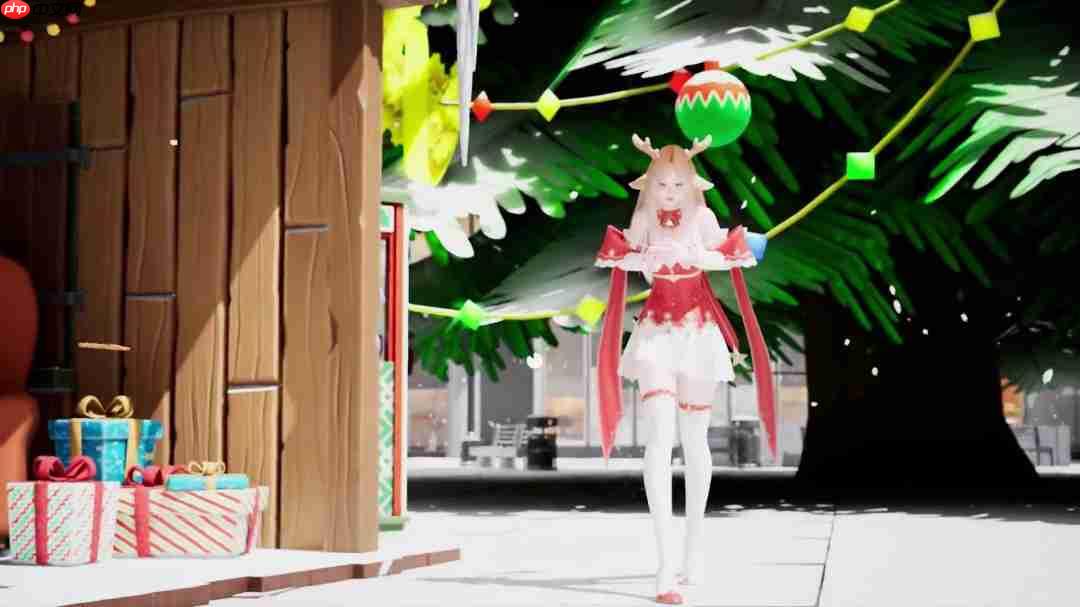 《女巨人游乐场》更新圣诞造型 白袜红高根践踏城市