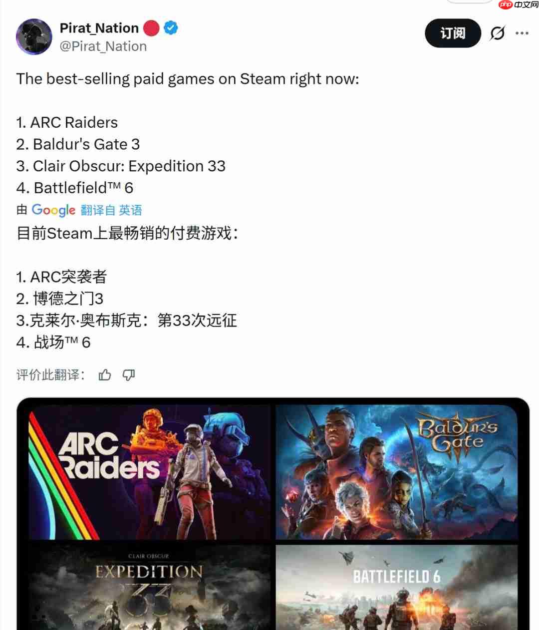 AI被外媒妖魔化 但事实是Steam最畅销的付费游戏都使用了AI