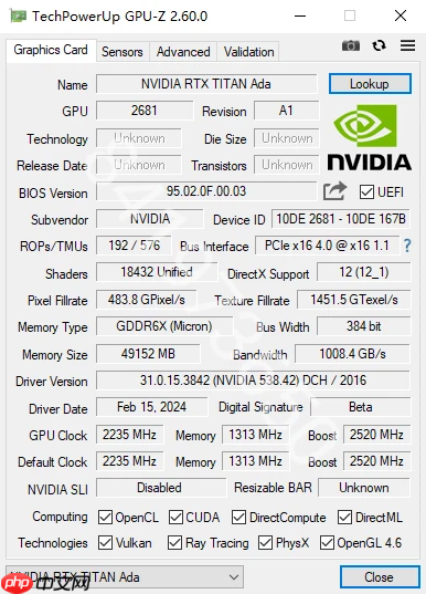 Titan Ada巨卡原型现身:48GB显存、四插槽、900W供电
