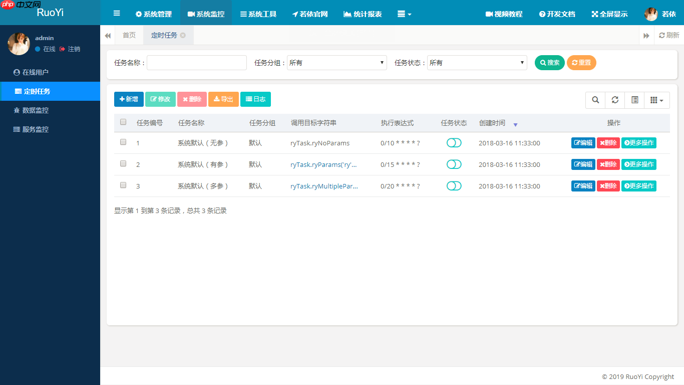 RuoYi 4.8.2 发布，更多细节优化