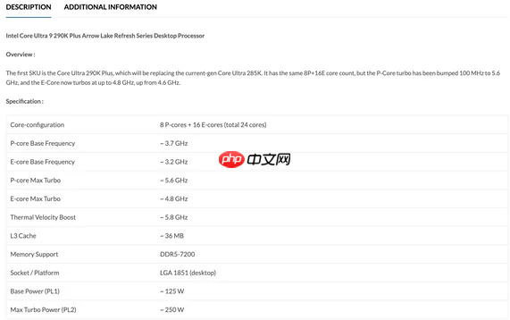 Intel酷睿Ultra 9 290K/270K Plus桌面CPU齐现身!频率更高、核心更多