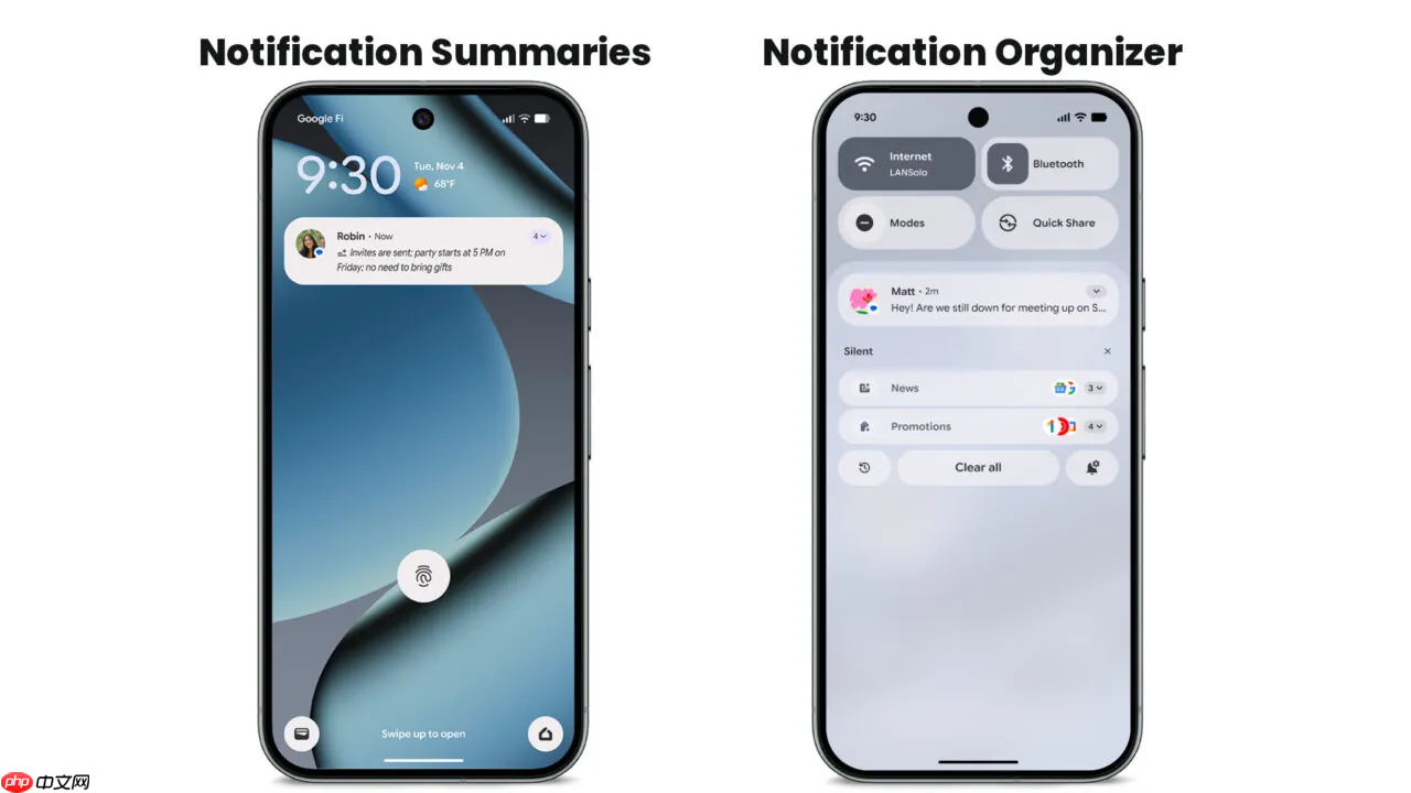 谷歌Android 16 QPR2推出通知整理器 用AI自动归类通知
