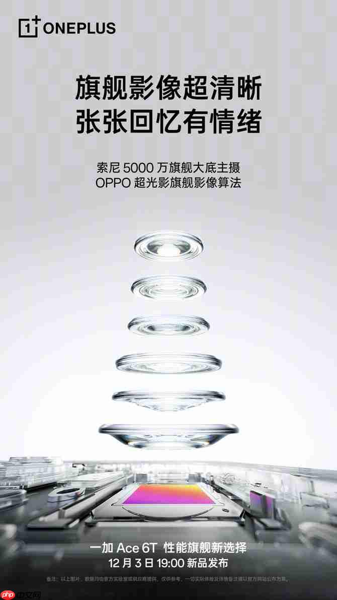 影像实力看齐4000档!一加Ace 6T样张公布,搭载旗舰同款索尼5000万像素大底主摄