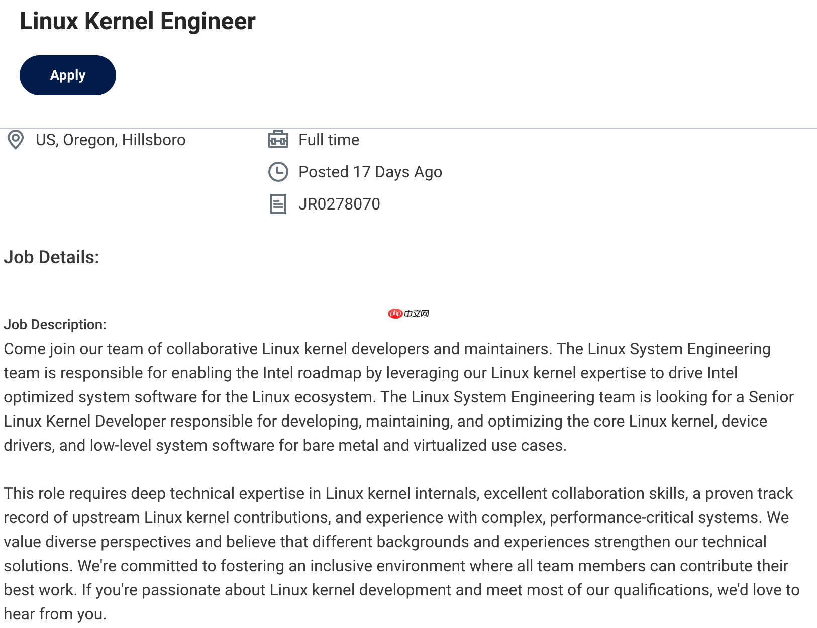 英特尔扩充 Linux 内核团队：再招两名资深工程师
