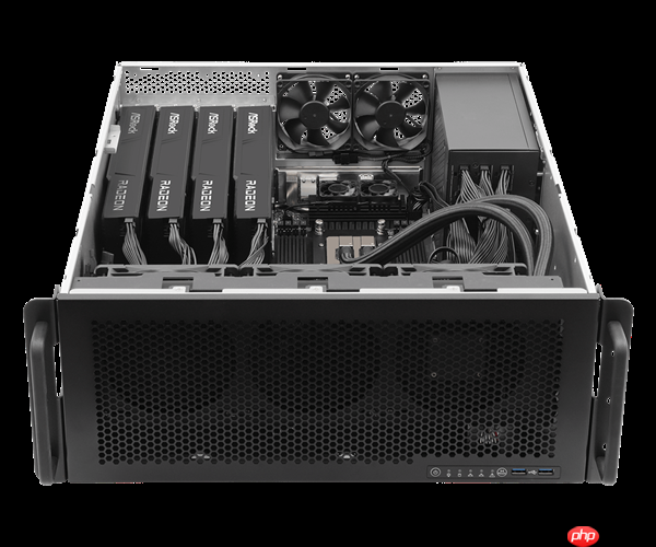 华擎工作站配备四块AMD R9700 32GB专业显卡:搭档Zen5/4撕裂者