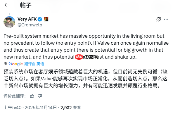 《博德之门3》发行总监:Steam主机不走高端路线是对的!