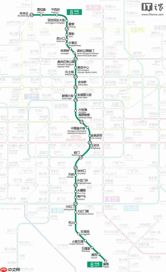 北京地铁 8 号线大红门站开通,“地下中轴线”全线贯通