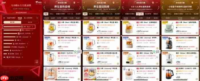 双11品质养生怎么选？跟着榜单首选“榜一”小熊电器养生壶