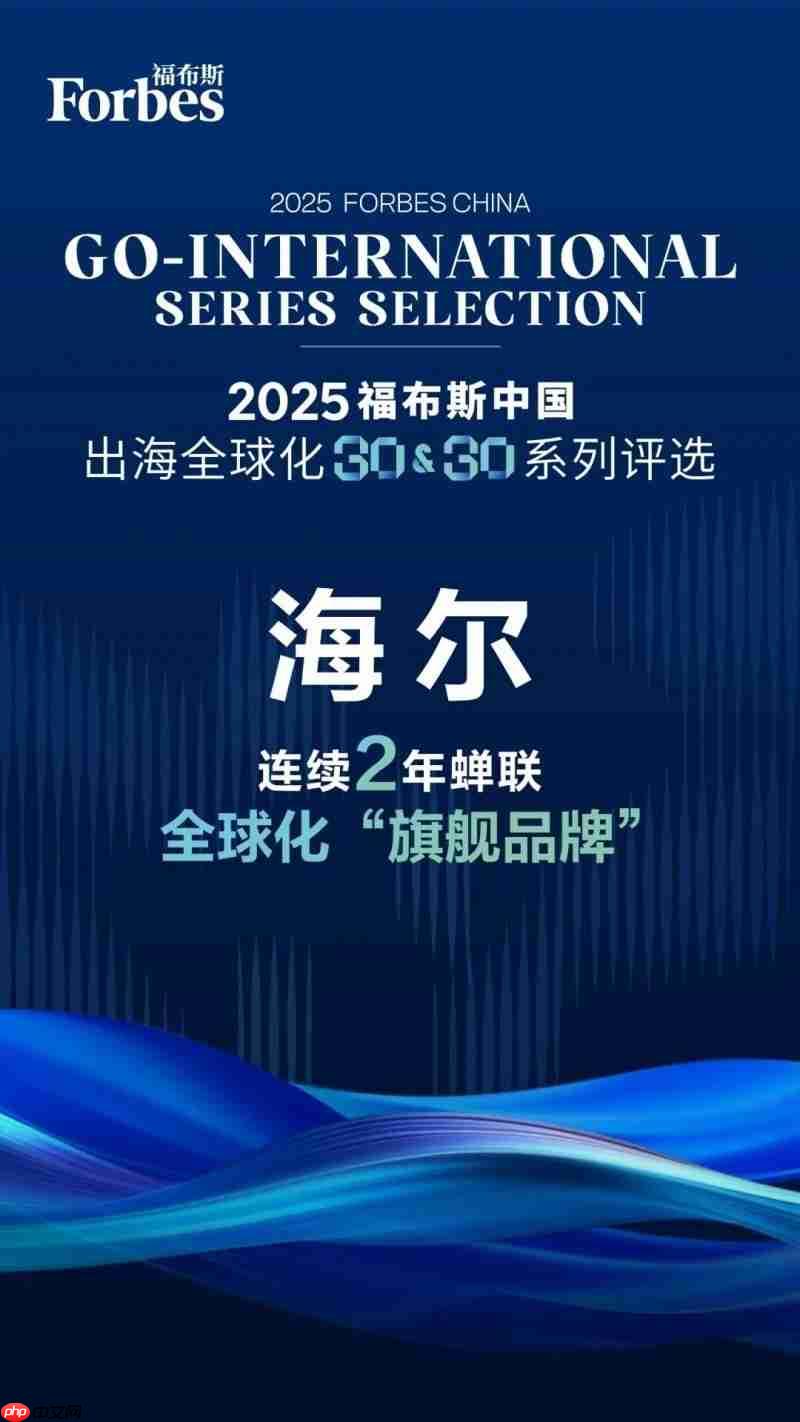 2025福布斯中国出海全球化评选:海尔蝉联“旗舰品牌”