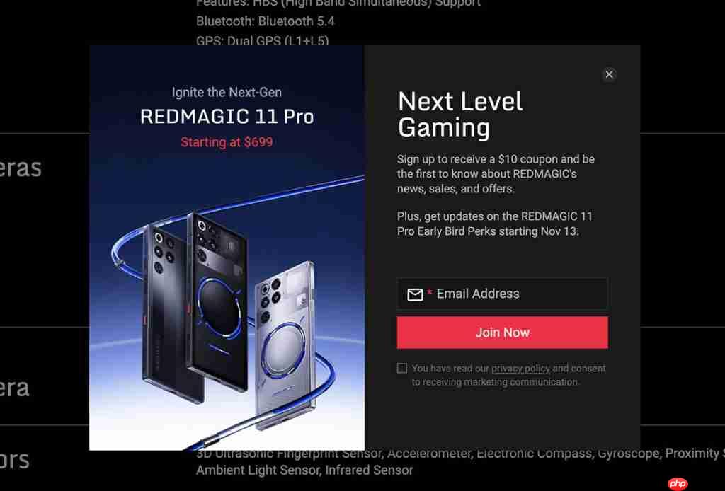 AquaCore 水风双冷、Redmagic 11 Pro 国际版曝光!等同国行红魔 11 Pro+、入场价 699 美元在港可买?