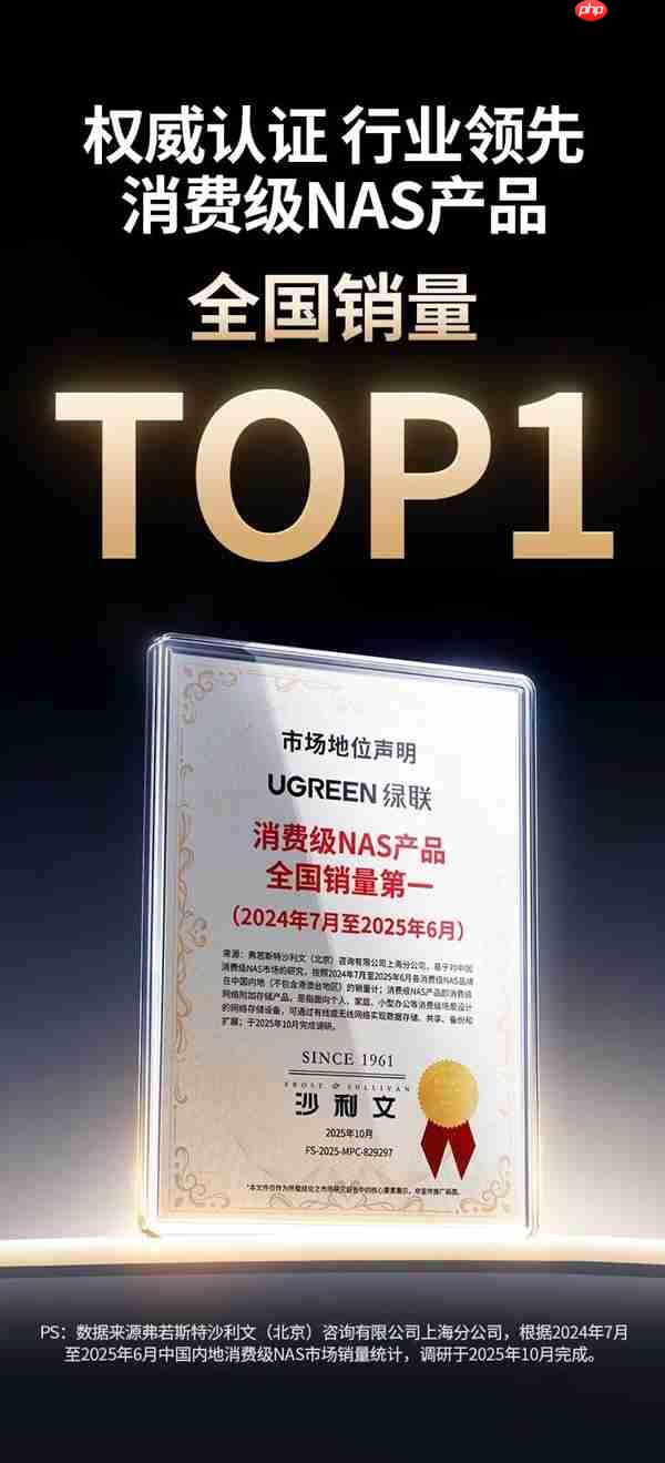 权威机构认证：绿联消费级NAS产品全国销量第一