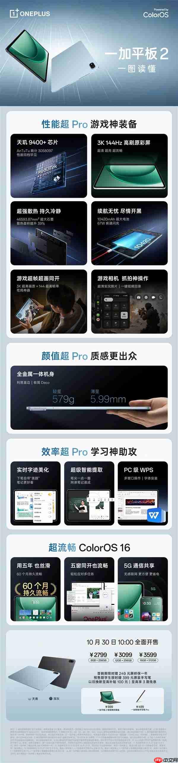 2799元起！一加平板2发布：3K LCD屏+天玑9400+