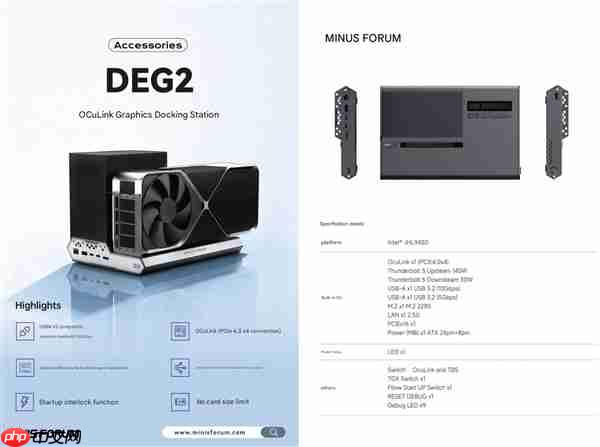 终于圆满了！铭凡外置显卡扩展坞首发雷电5、OCuLink双接口