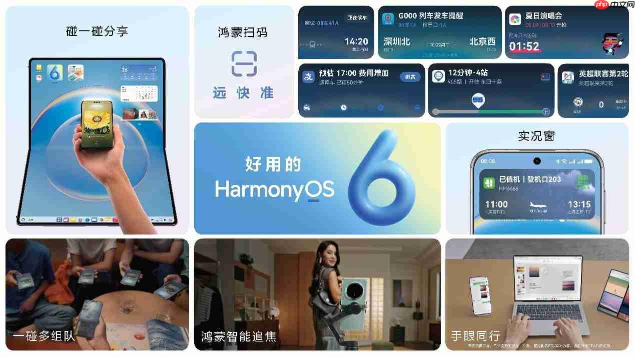 华为正式发布HarmonyOS 6：更流畅、更智能！10月22日开启公测