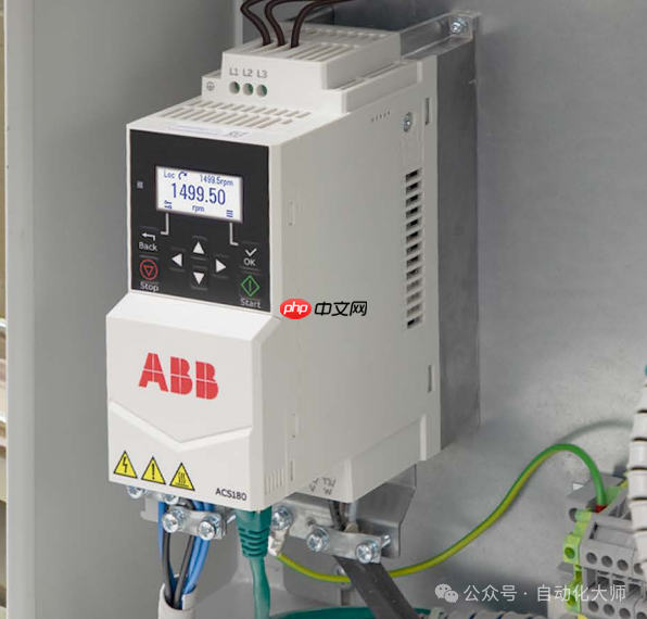 ABB变频器ACS180端子启动,面板调速的方法