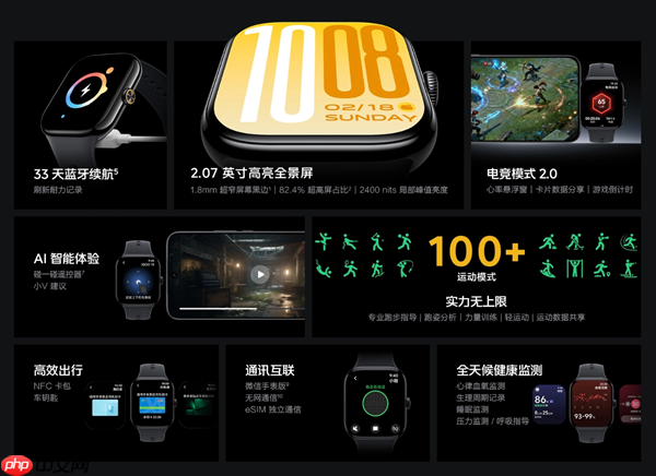 499元起!iQOO WATCH GT 2发布:2.07英寸大屏、支持eSIM