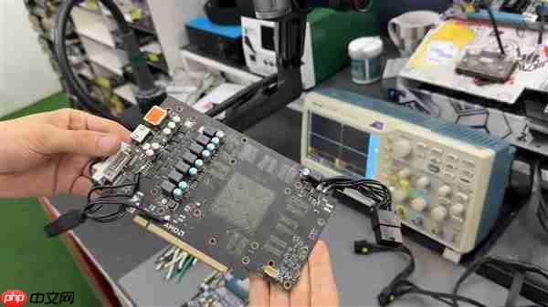 RTX 5070 Ti烧毁 出现一个大洞！竟然嫁接RX 580救活了