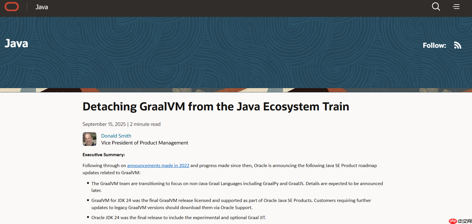 GraalVM 将重点转向 Python/JavaScript 等非 Java 语言