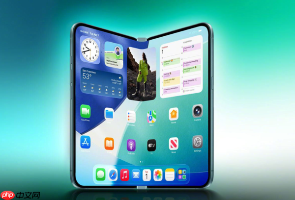 苹果折叠屏iPhone渲染图曝光!配相机按键 后置双摄?