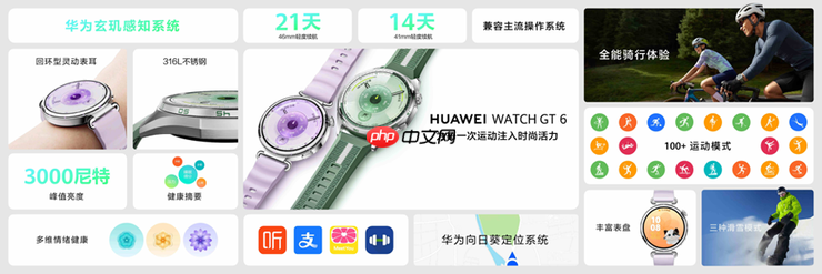 华为WATCH GT 6系列正式发布：超长续航全能智能手表亮相