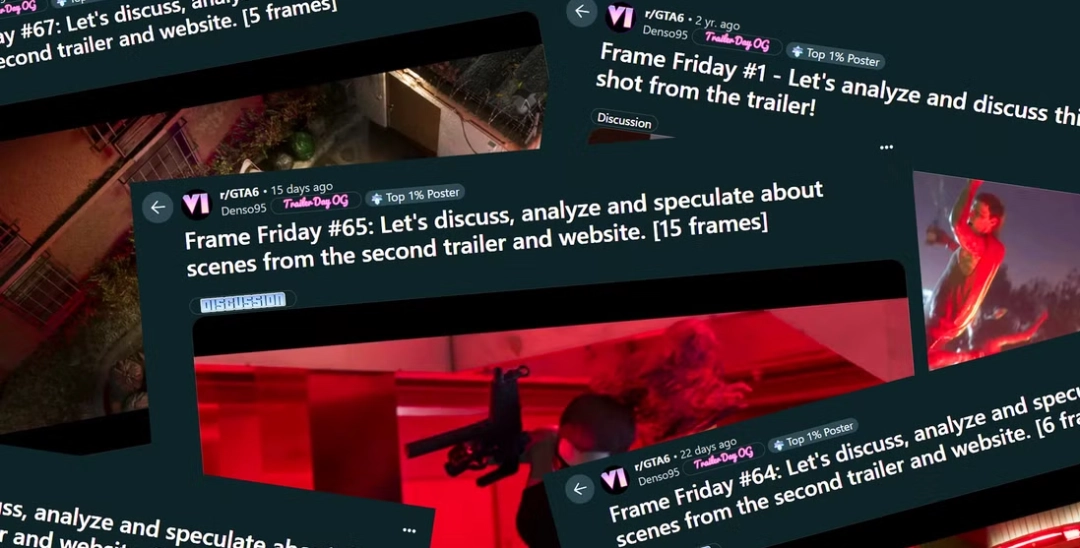 毅力惊人!《GTA6》铁杆粉丝花67周解析预告片画面!