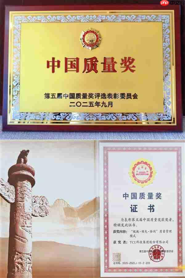 最高荣誉!TCL科技获第五届中国质量奖