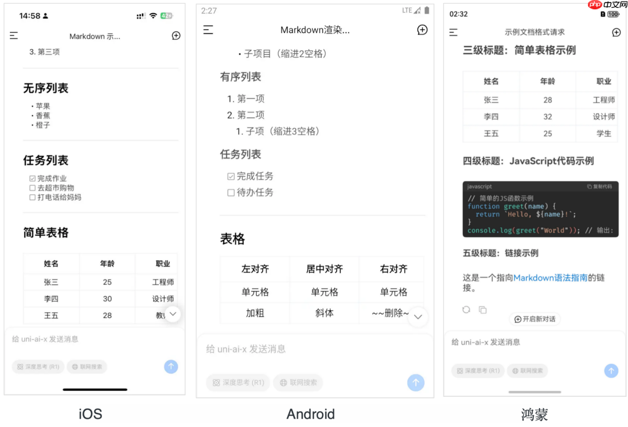 DCloud 发布并开源 uni-ai x,全平台支持的原生 AI 聊天套件