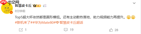 华为Mate 80超大杯配置曝光：圆形模组+主动散热